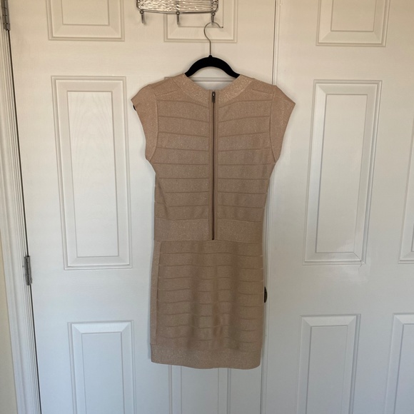 French Connection Pink Sparkly Bodycon Dress - Picture 4 of 6